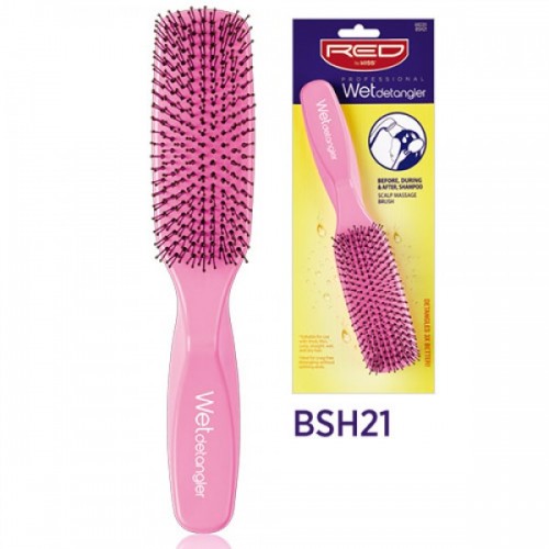 Red Professional Wet Detangler Brush BSH21(Pink)